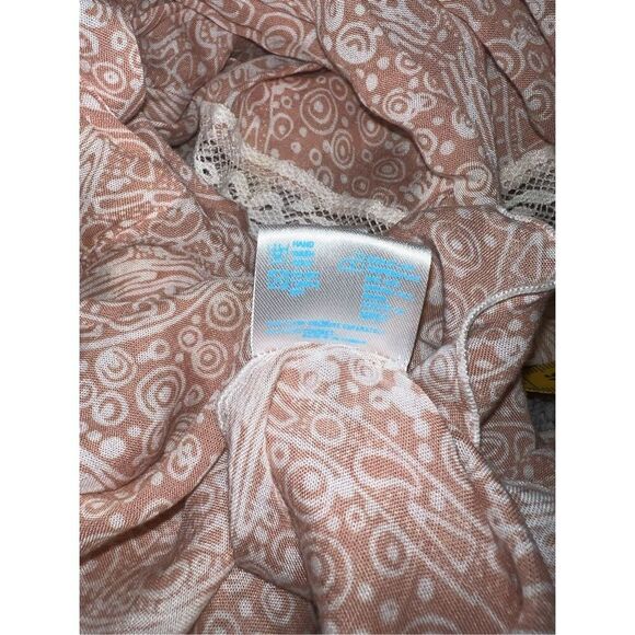 poupette st Bart blouse sz l  Bell Sleeve Crew Neck Cottagecore Boho Bohemian - Picture 5 of 5